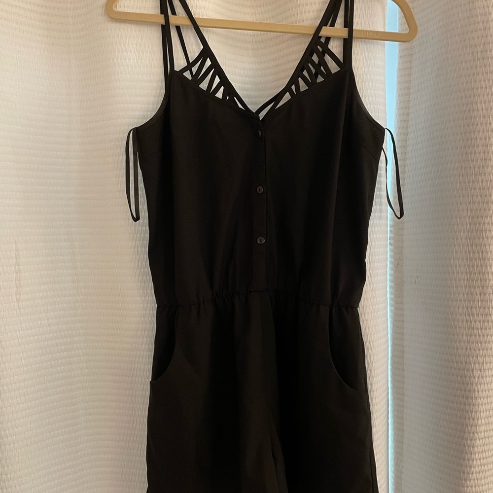 Doe and Rae Black Romper